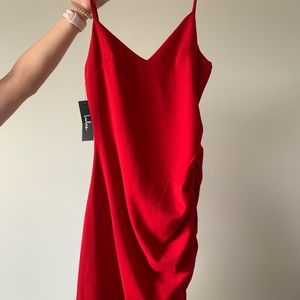 Lulu's rouched red dress